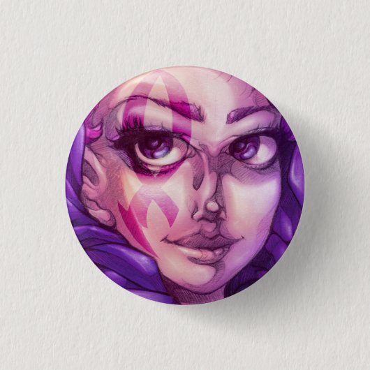 Stützband-Krieger-Button Button (Vorderseite)