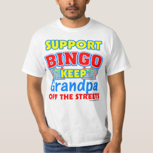 Stützbingo-Großvater-lustiges Sprichwort T-Shirt