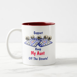 Stützbingo Zweifarbige Tasse