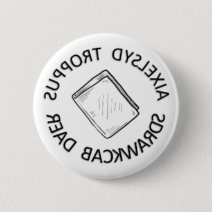 Stützdyslexie, las rückwärts Knopf Button