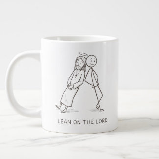 Stütze dich auf den Herrn Stock Figure Christliche Jumbo-Tasse