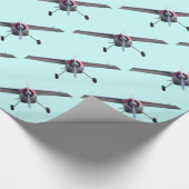Stütze-Flugzeug Geschenkpapier (Ecke)