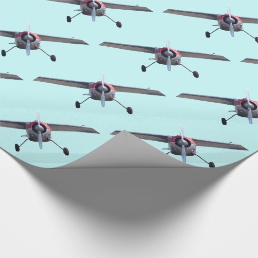 Stütze-Flugzeug Geschenkpapier (Ecke)