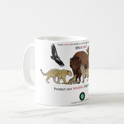 Stützen Sie die Arten-Tat Kaffeetasse (Vorderseite Links)