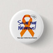 Stützen Sie die Neuronen - orange Band Button (Vorderseite)
