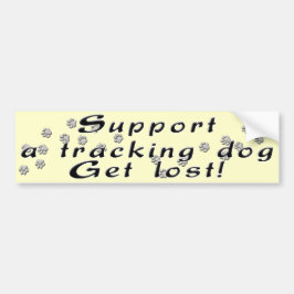 Stützen Sie einen aufspürenhund Autoaufkleber