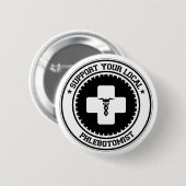 Stützen Sie Ihr lokales Phlebotomist Button (Vorne & Hinten)