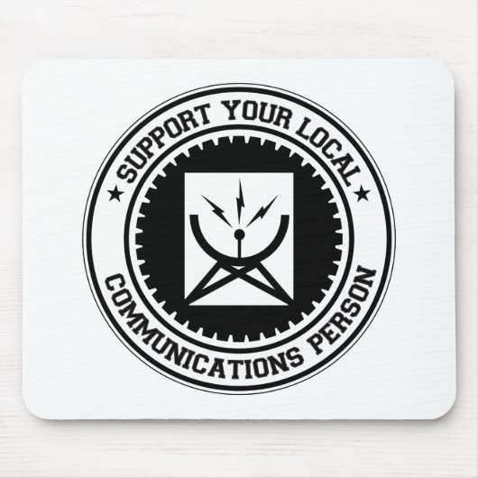 Stützen Sie Ihre lokale Kommunikations-Person Mousepad (Vorne)