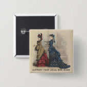 Stützen Sie Ihre lokale Mädchen-Gruppe Button (Vorne & Hinten)