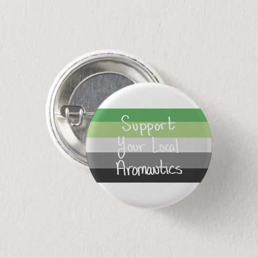 Stützen Sie Ihren lokalen Aromantics Knopf Button (Vorne & Hinten)