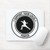 Stützen Sie Ihren lokalen Fechter Mousepad (Mit Mouse)