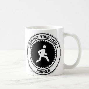 Stützen Sie Ihren lokalen Läufer Kaffeetasse