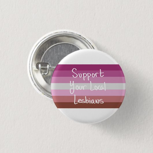 Stützen Sie Ihren lokalen Lesben-Knopf Button (Vorne & Hinten)