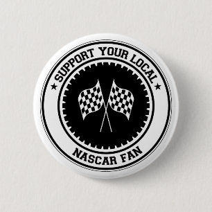 Stützen Sie Ihren lokalen NASCAR Fan Button