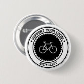 Stützen Sie Ihren lokalen Radfahrer Button (Vorne & Hinten)