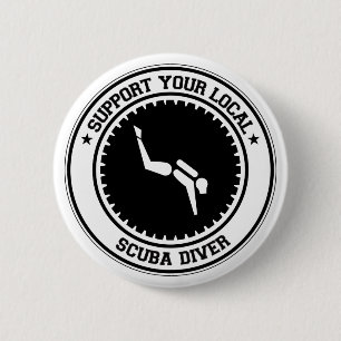 Stützen Sie Ihren lokalen Sporttaucher Button