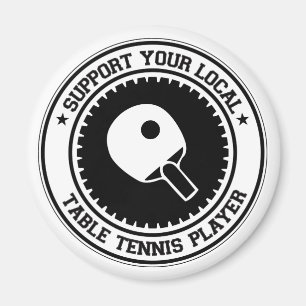 Stützen Sie Ihren lokalen Tischtennis-Spieler Magnet