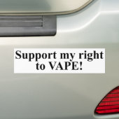 Stützen Sie mein Recht zu Vape! Autoaufkleber (Auf Auto)