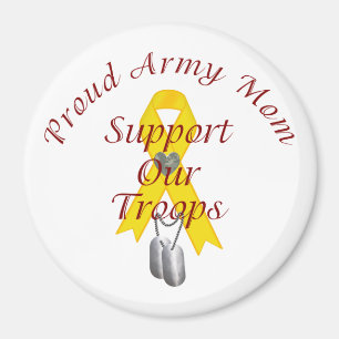 Stützen Sie unsere Truppe-Armee-Mama (gelbes Band Magnet