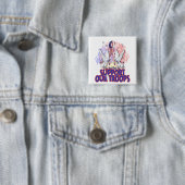 "Stützen Sie unsere Truppe-" Knopf Button (Beispiel)