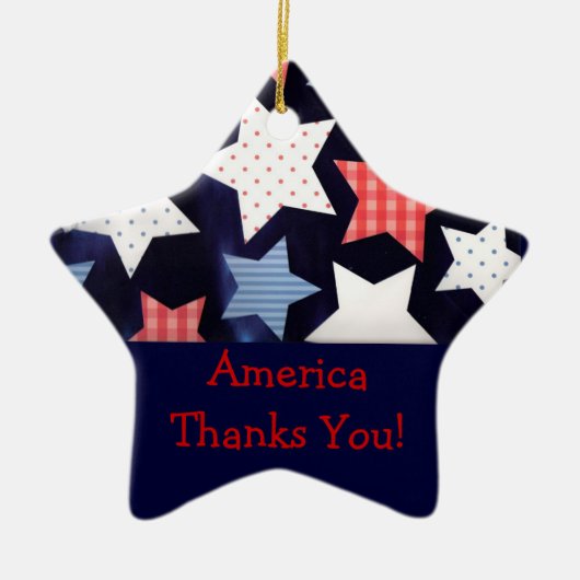 Stützen Sie unsere Truppe-Verzierung Keramikornament (Vorne)