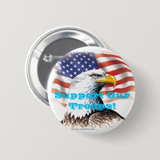 Stützen Sie unsere Truppen! Knopf Button (Vorne & Hinten)