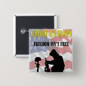Stützen Sie unsere Truppen Pinback Button (Vorne & Hinten)