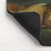 Stützende Löwin, c.1855 (Öl auf Platte) Mousepad (Ecke)