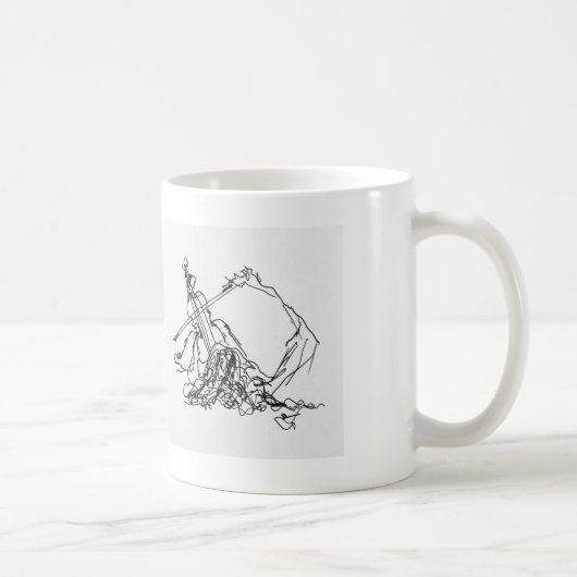 Stützende Violinist-Tasse Kaffeetasse (Rechts)