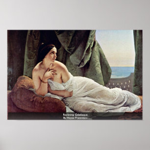 Stützender Odalisque durch Hayez Francesco Poster