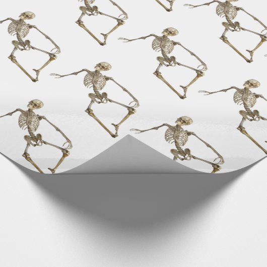 Stützendes Skelett Geschenkpapier (Ecke)