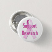 Stützforschungs-Brustkrebs-Knopf Button (Vorne & Hinten)