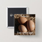 Stützfreie Strecke eggs Abzeichen Button (Vorne & Hinten)