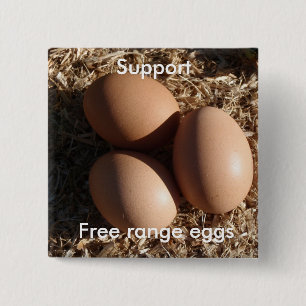 Stützfreie Strecke eggs Abzeichen Button