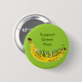 Stützgrüne Erbsen Banimals Affe-Knopf-Button Button (Vorne & Hinten)
