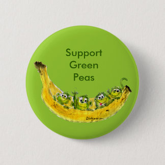 Stützgrüne Erbsen Banimals Affe-Knopf-Button Button