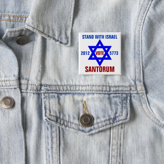 Stützisrael-Abstimmung Santorum Button (Beispiel)