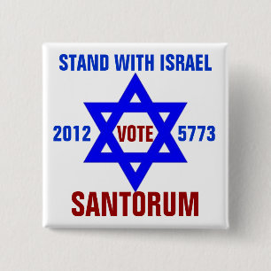 Stützisrael-Abstimmung Santorum Button