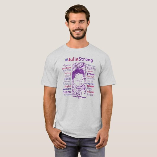 Stützjulia Kampf! #JuliaStrong T-Shirt (Vorne ganz)