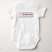 Stützjulia Kampf!  Krieger Handprint Baby Strampler (Rückseite)