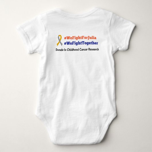 Stützjulia Kampf!  Krieger Handprint Baby Strampler (Rückseite)