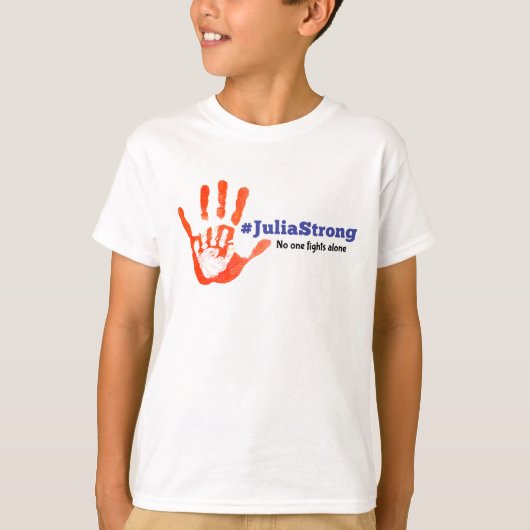 Stützjulia Kampf! Krieger Handprint T-Shirt (Vorderseite)