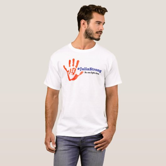 Stützjulia Kampf!  Krieger Handprint T-Shirt (Vorne ganz)