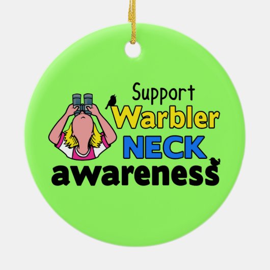 Stützträllerer-Hals-Bewusstsein Keramik Ornament (Hinten)