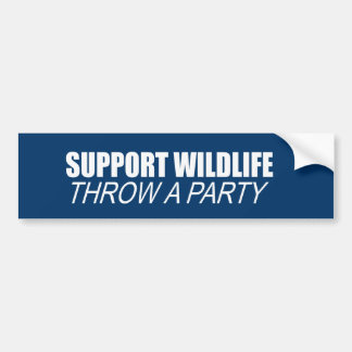 STÜTZwild lebende tiere, WERFEN EIN PARTY Autoaufkleber