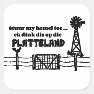 Stuur meine hemel Zehe… Quadratischer Aufkleber