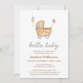 Stwalze | Baby Carriage Baby Shower Einladung (Vorderseite)