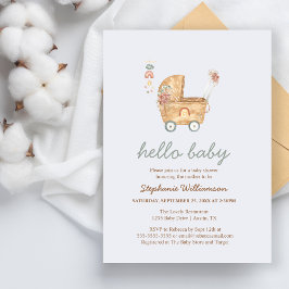 Stwalze | Baby Carriage Baby Shower Einladung