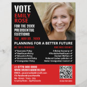 Styish Modern Political Campaigner Advertising Flyer (Vorne)