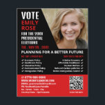 Styish Modern Political Campaigner Advertising Flyer<br><div class="desc">Styish Modern Political Campaigner Advertising Flyer vom Business Card Store.</div>